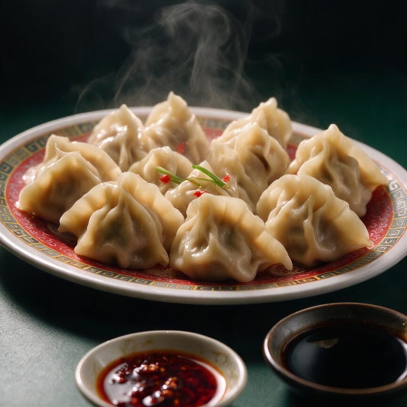 Handmade dumplings, folded one by one